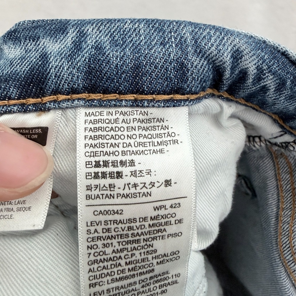 Levis 513 Jeans Mens 34x30 Blue Slim Straight Stretch Whisker - Picture 4 of 13